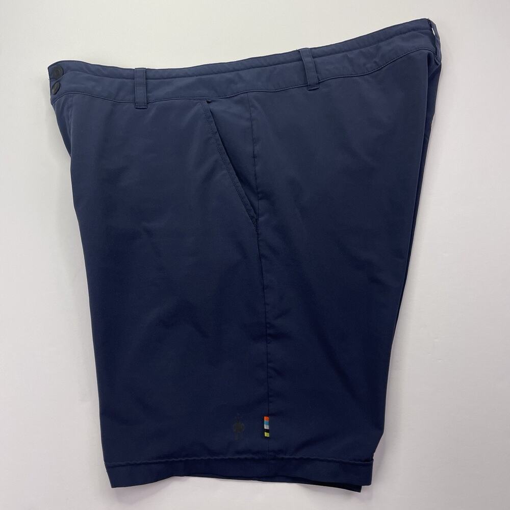 Smart Wool Shorts Men’s Large Athleitc 8” Blue Drawstring Active Running Hiking